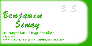benjamin simay business card