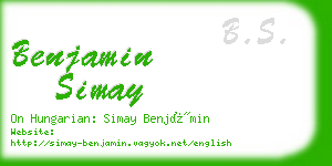 benjamin simay business card